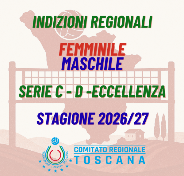 INDIZIONI 2026-2027 Campionati Regionali Toscana